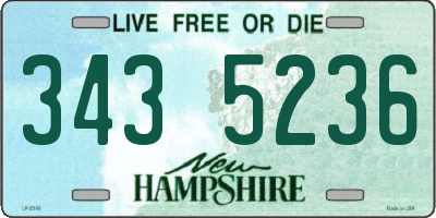 NH license plate 3435236
