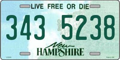 NH license plate 3435238