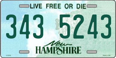 NH license plate 3435243