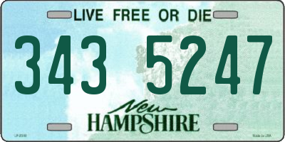 NH license plate 3435247
