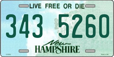 NH license plate 3435260