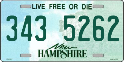 NH license plate 3435262