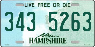 NH license plate 3435263