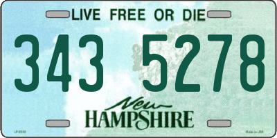 NH license plate 3435278