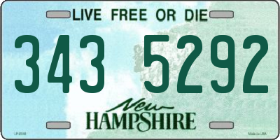 NH license plate 3435292