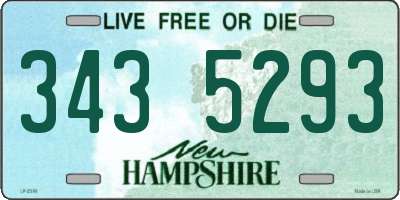 NH license plate 3435293