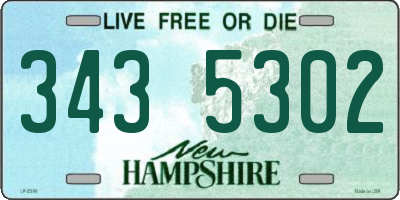 NH license plate 3435302