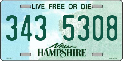 NH license plate 3435308
