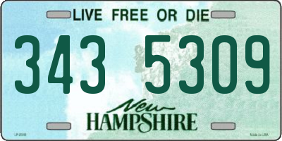 NH license plate 3435309