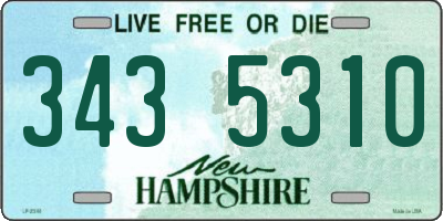 NH license plate 3435310