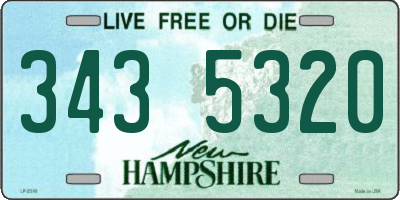 NH license plate 3435320