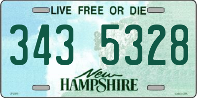 NH license plate 3435328