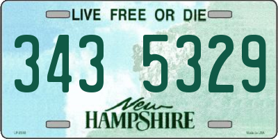 NH license plate 3435329