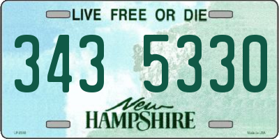 NH license plate 3435330