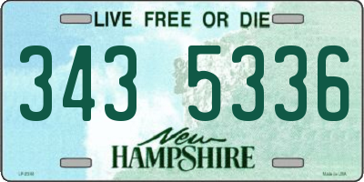 NH license plate 3435336