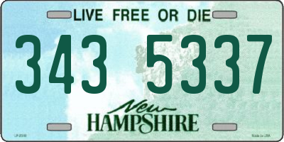 NH license plate 3435337