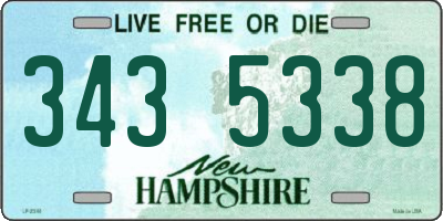 NH license plate 3435338