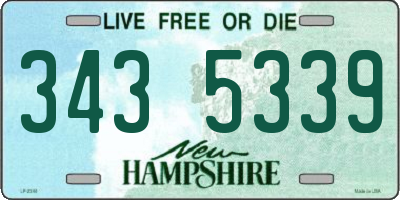 NH license plate 3435339