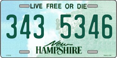 NH license plate 3435346