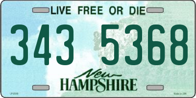 NH license plate 3435368