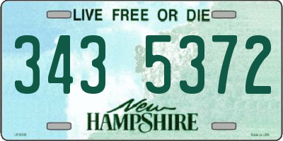 NH license plate 3435372
