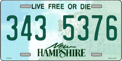 NH license plate 3435376
