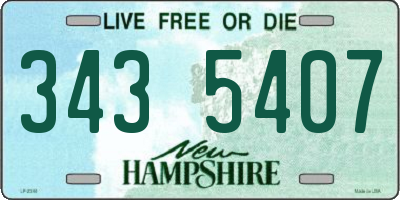 NH license plate 3435407