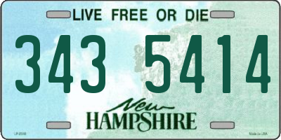 NH license plate 3435414