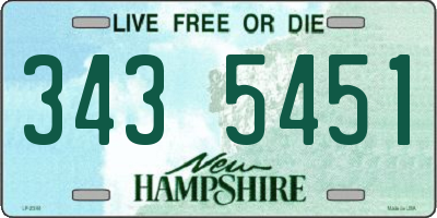 NH license plate 3435451