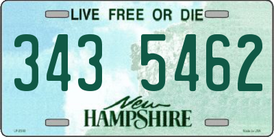 NH license plate 3435462