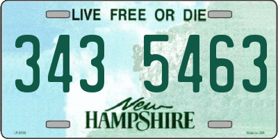 NH license plate 3435463