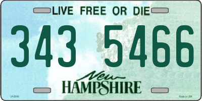 NH license plate 3435466