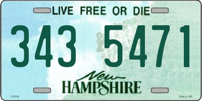 NH license plate 3435471