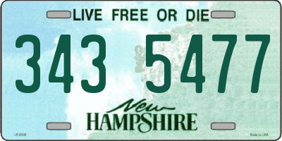 NH license plate 3435477