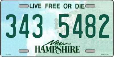 NH license plate 3435482