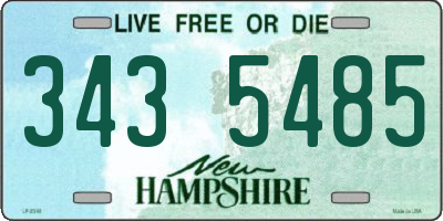 NH license plate 3435485