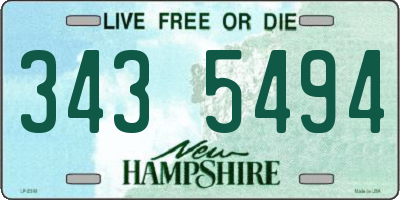 NH license plate 3435494