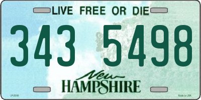 NH license plate 3435498