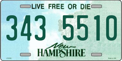 NH license plate 3435510