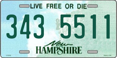 NH license plate 3435511