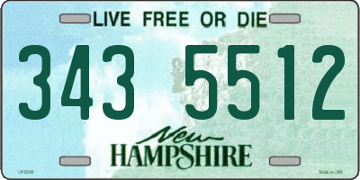NH license plate 3435512