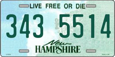 NH license plate 3435514