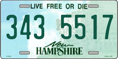 NH license plate 3435517
