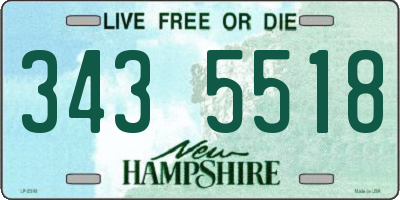 NH license plate 3435518