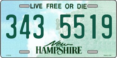 NH license plate 3435519