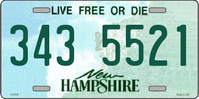 NH license plate 3435521