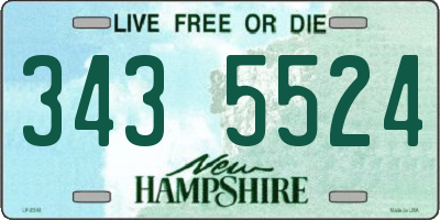 NH license plate 3435524