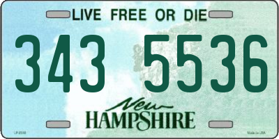 NH license plate 3435536