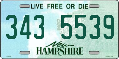 NH license plate 3435539