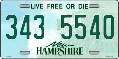 NH license plate 3435540